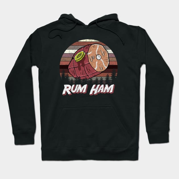 Rum Ham - Retro Hoodie by Sunny Legends